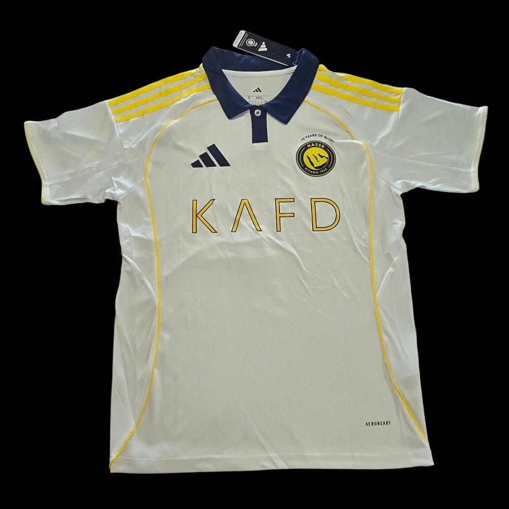 CR 7 Ronaldo Al-Nassr white soccer 2025 jersey